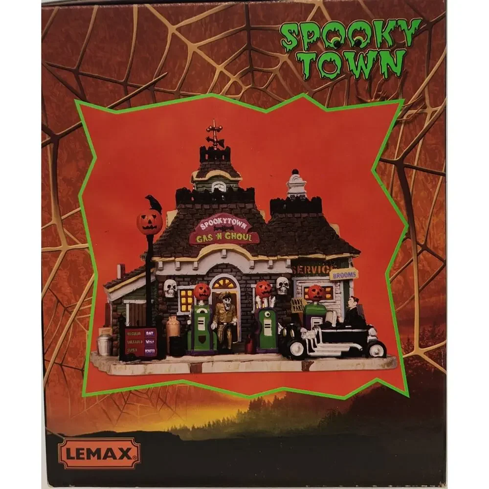 LEMAX - Spooky Town 2011 Gas N Ghoul - # 15194 - Lighted Building - DISCONTINUED